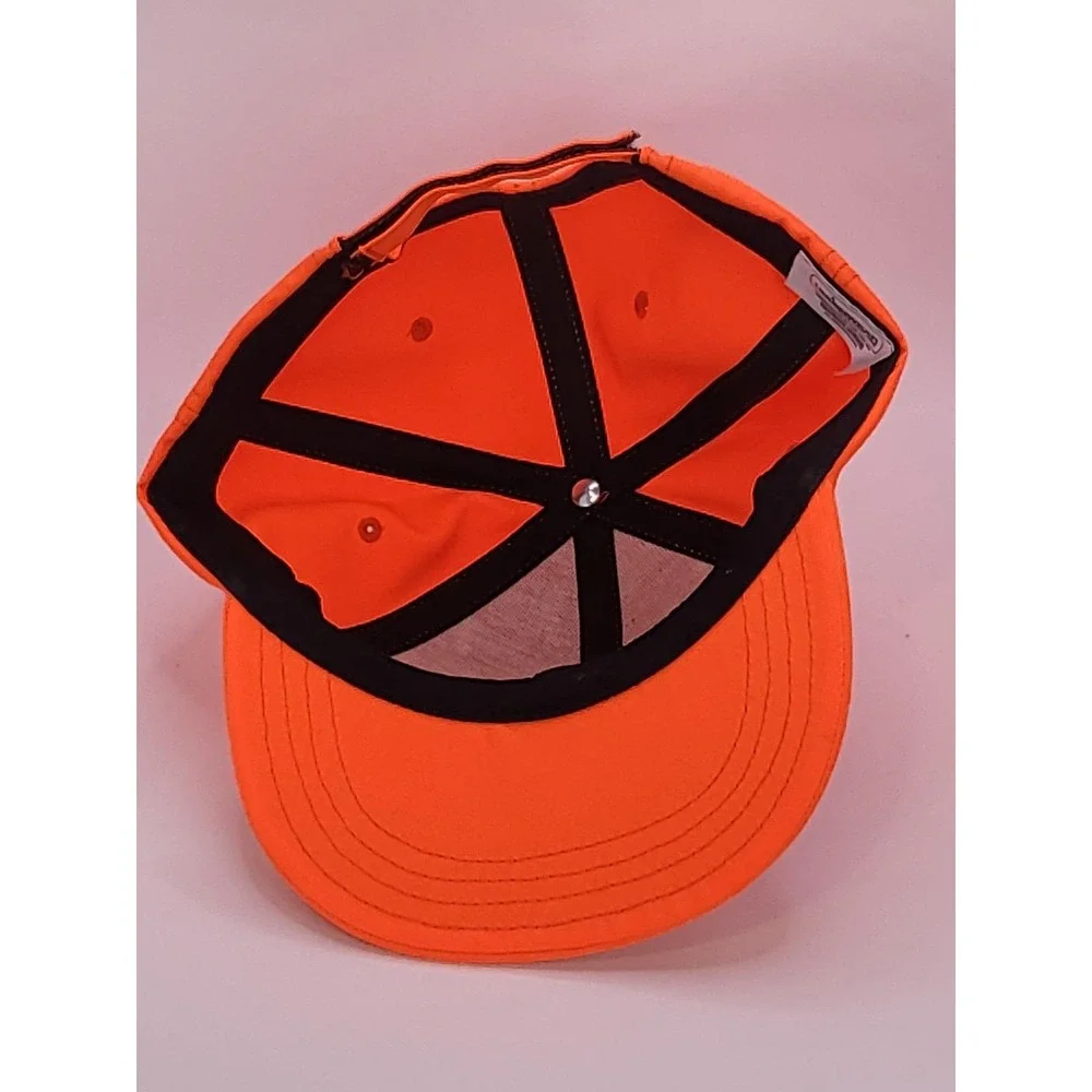Vintage Unionwear Made‎ in America Orange Baseball Cap Hat USA Flag Casualwear